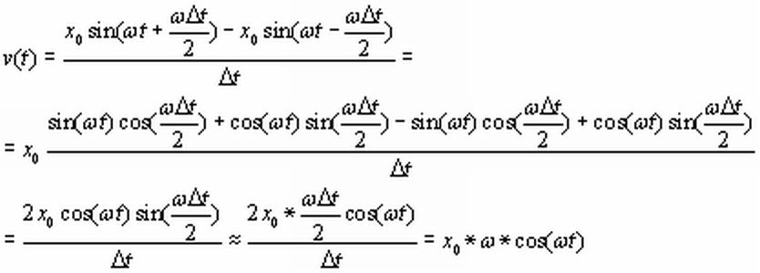 Wyprowadzenie wzoru na prdko ruchu oscylacyjnego